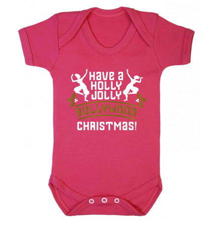 Have a holly, jolly, bollywood Christmas Baby Vest dark pink 18-24 months