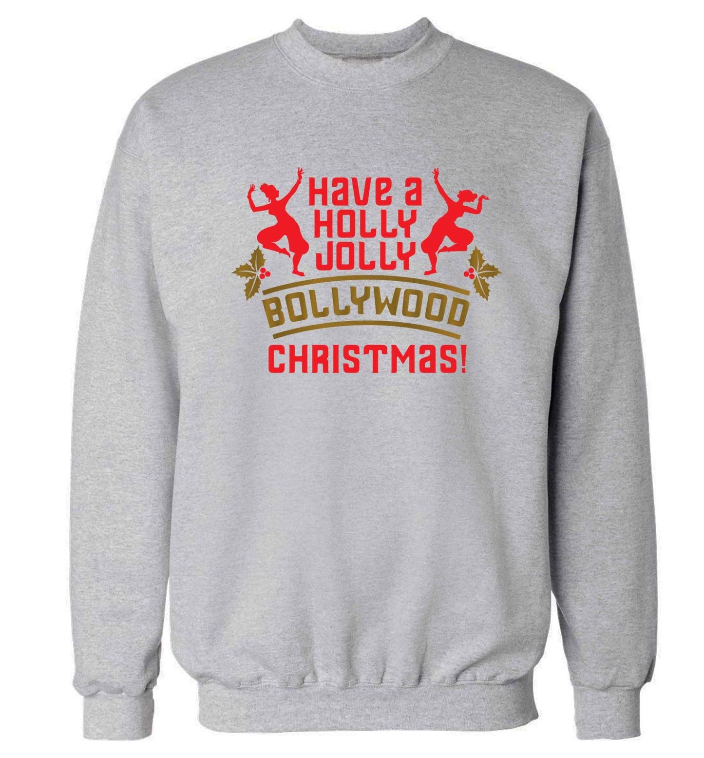 Have a holly, jolly, bollywood Christmas Adult's unisex grey Sweater 2XL