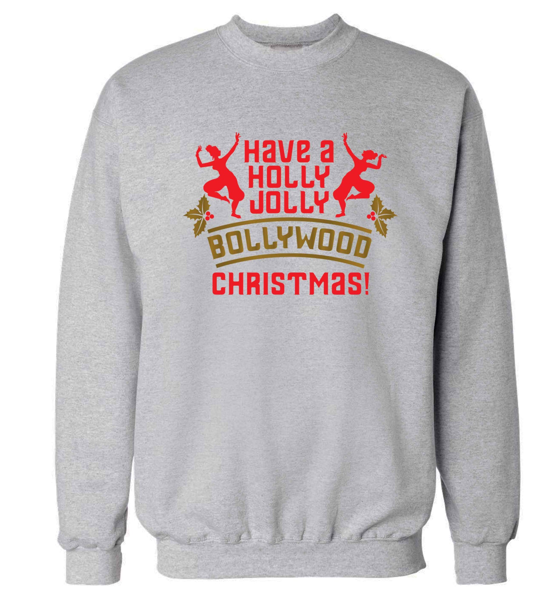 Have a holly, jolly, bollywood Christmas Adult's unisex grey Sweater 2XL