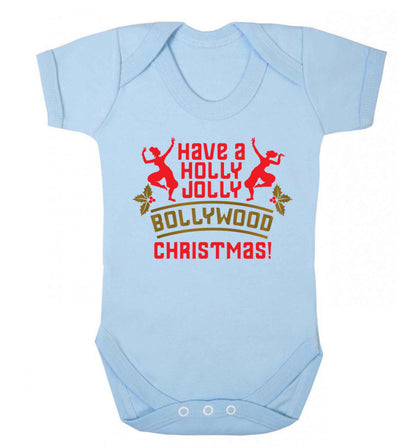 Have a holly, jolly, bollywood Christmas Baby Vest pale blue 18-24 months