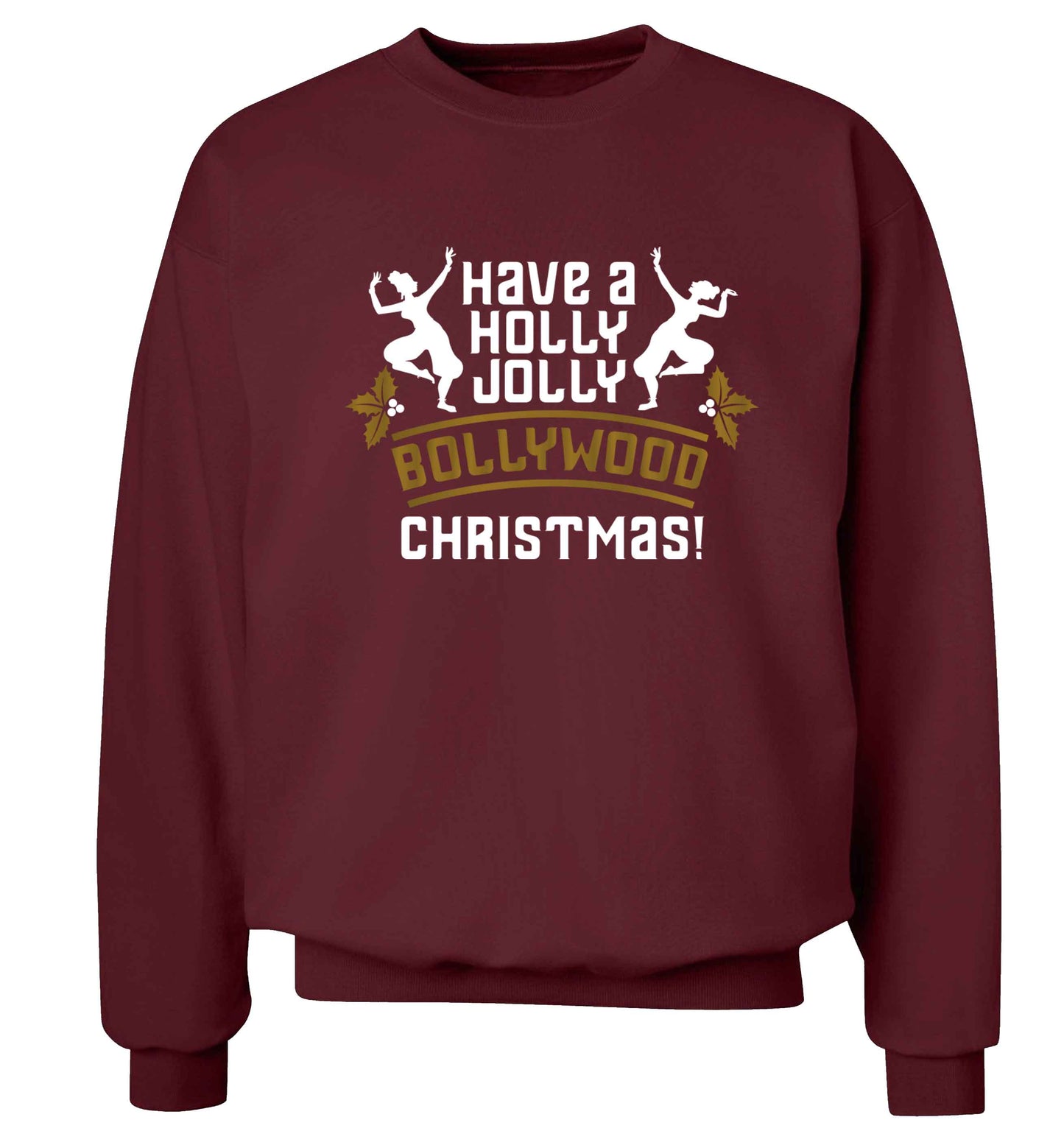 Have a holly, jolly, bollywood Christmas Adult's unisex maroon Sweater 2XL
