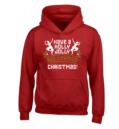 Have a holly, jolly, bollywood Christmas children's red hoodie 12-13 Years