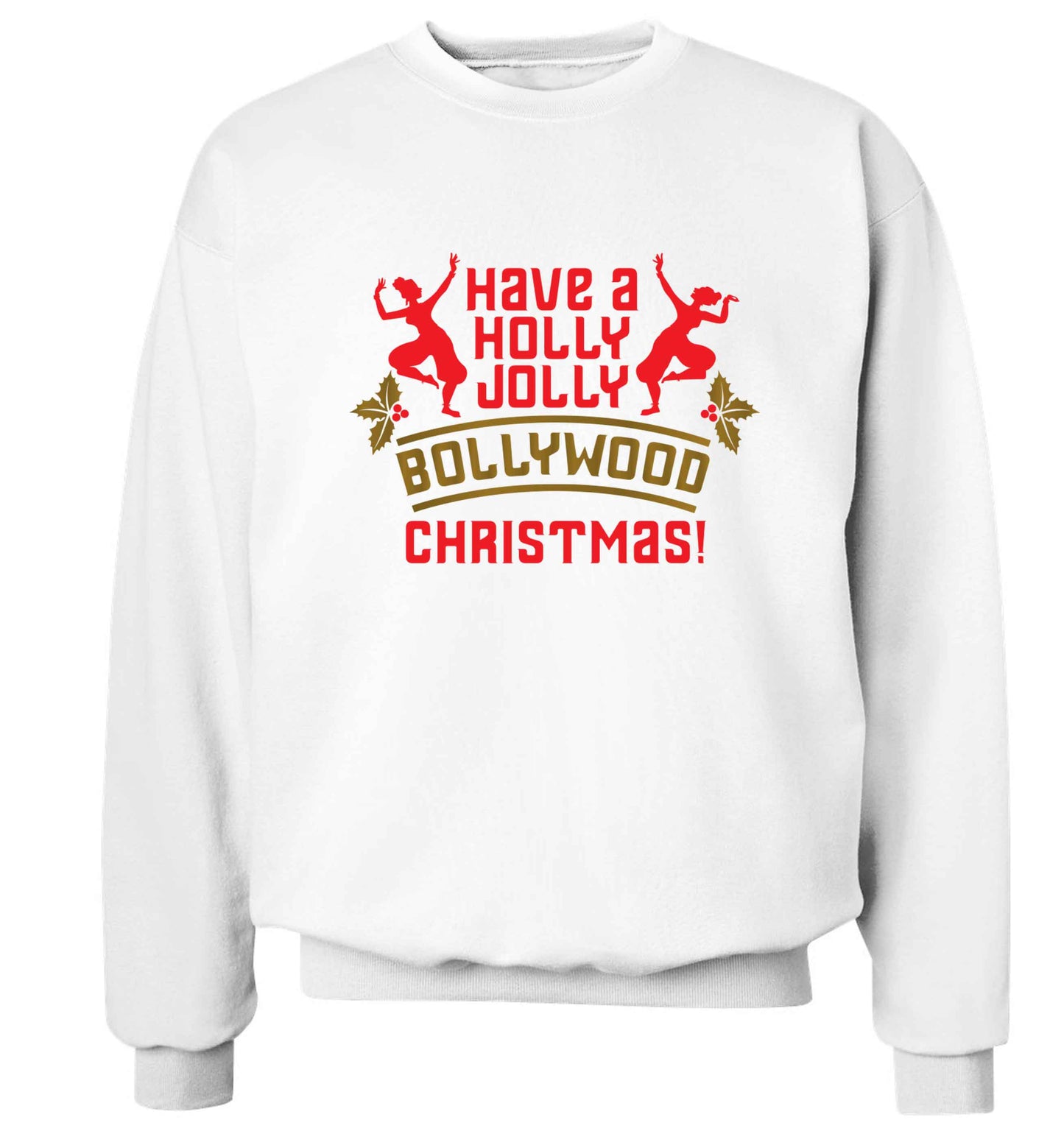 Have a holly, jolly, bollywood Christmas Adult's unisex white Sweater 2XL