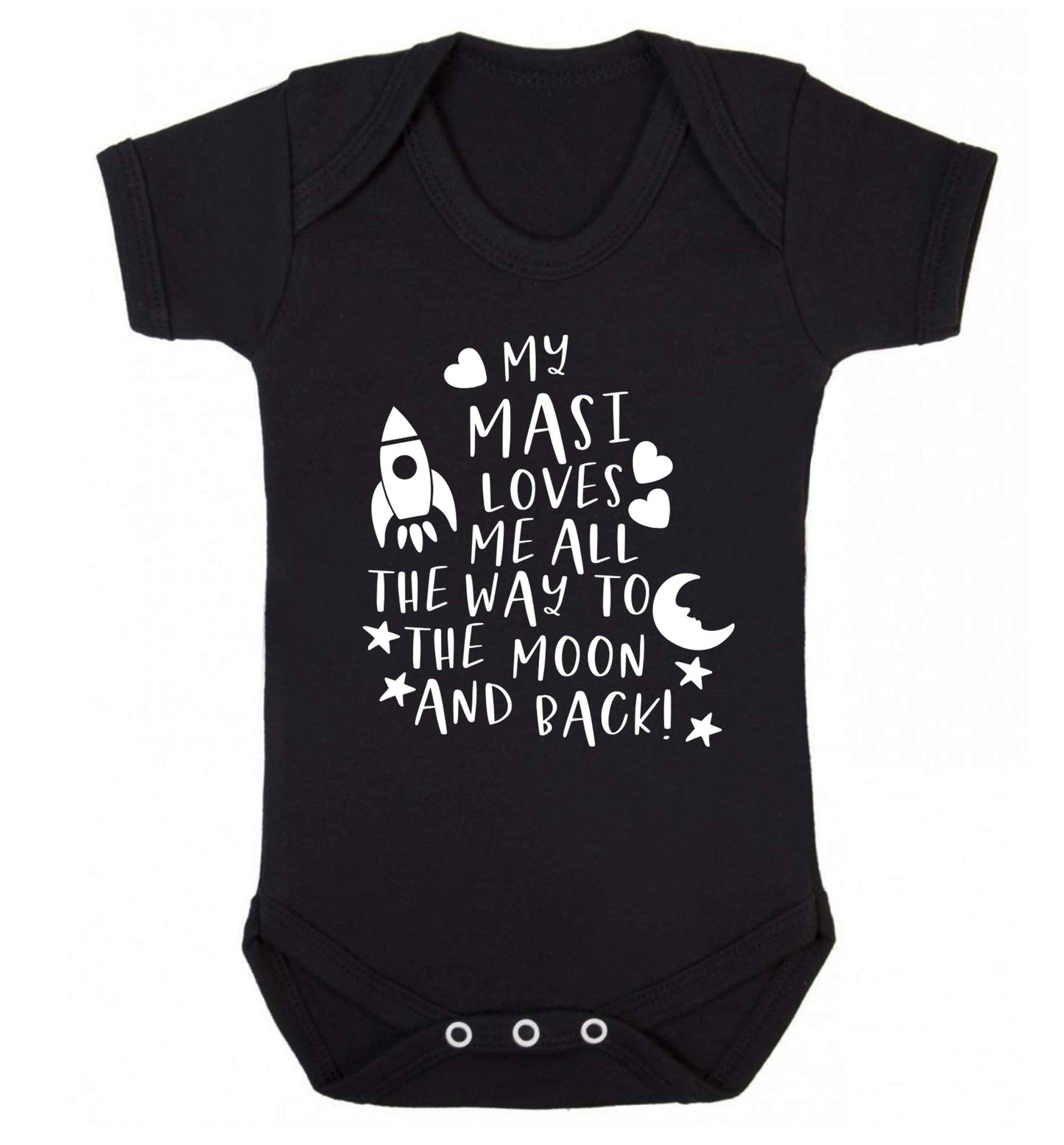 My masi loves me all the way to the moon and back Baby Vest black 18-24 months