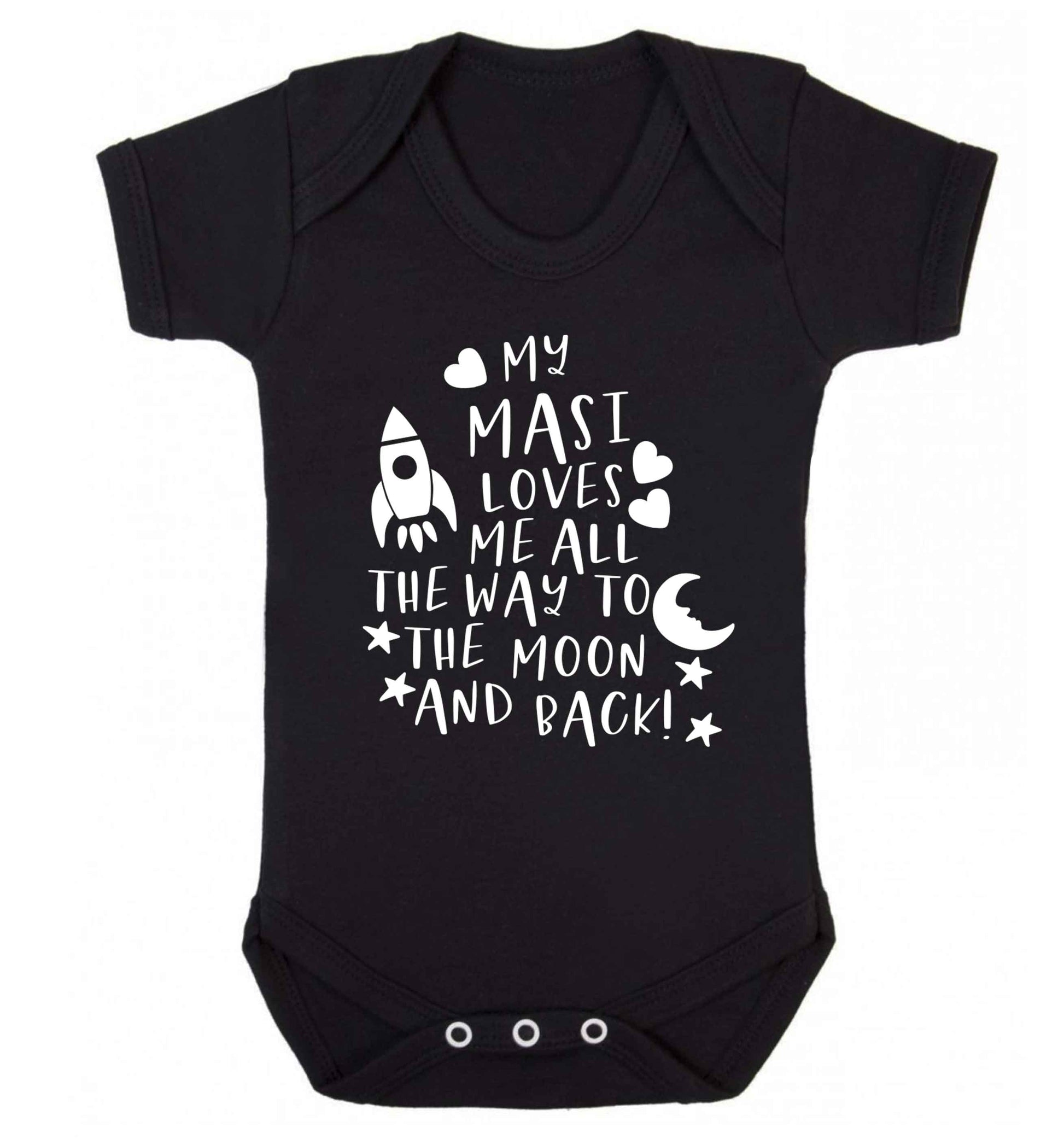 My masi loves me all the way to the moon and back Baby Vest black 18-24 months