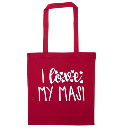 I love my masi red tote bag