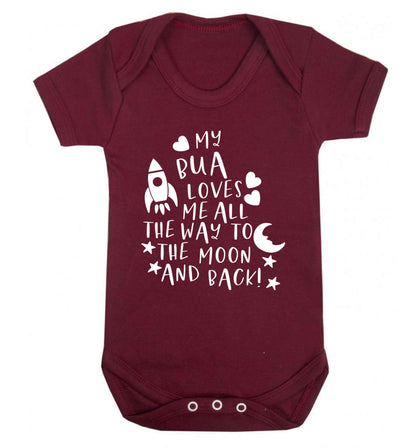 My bua loves me all they way to the moon and back Baby Vest maroon 18-24 months