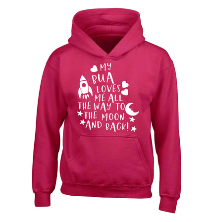 My bua loves me all they way to the moon and back children's pink hoodie 12-13 Years