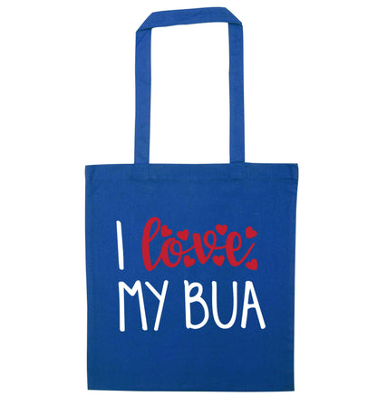 I love my bua blue tote bag
