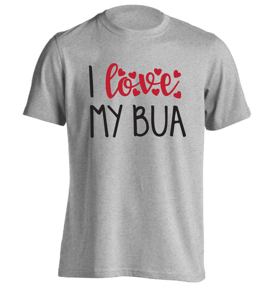 I love my bua adults unisex grey Tshirt 2XL