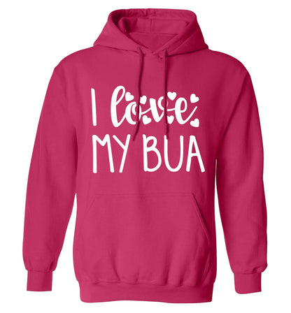 I love my bua adults unisex pink hoodie 2XL