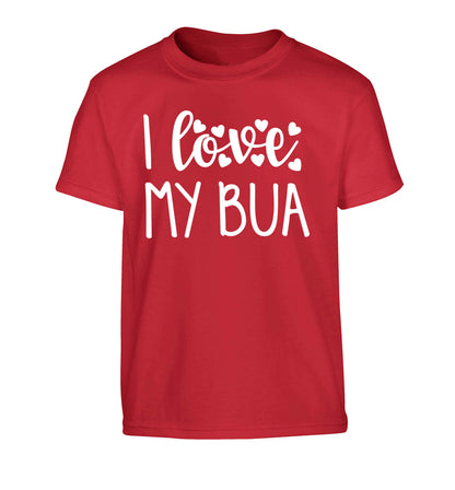 I love my bua Children's red Tshirt 12-13 Years