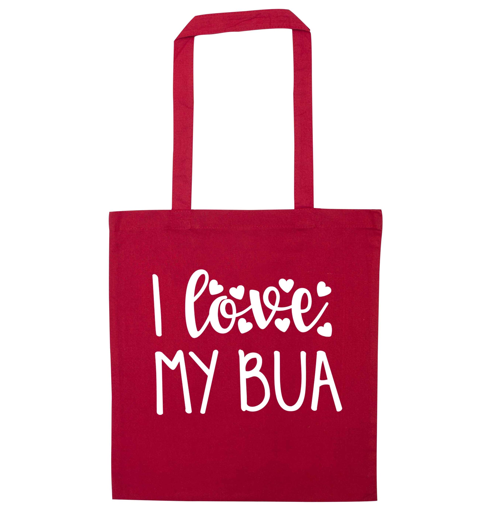 I love my bua red tote bag