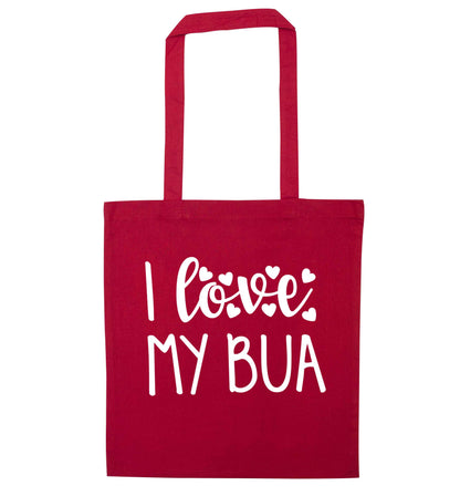 I love my bua red tote bag