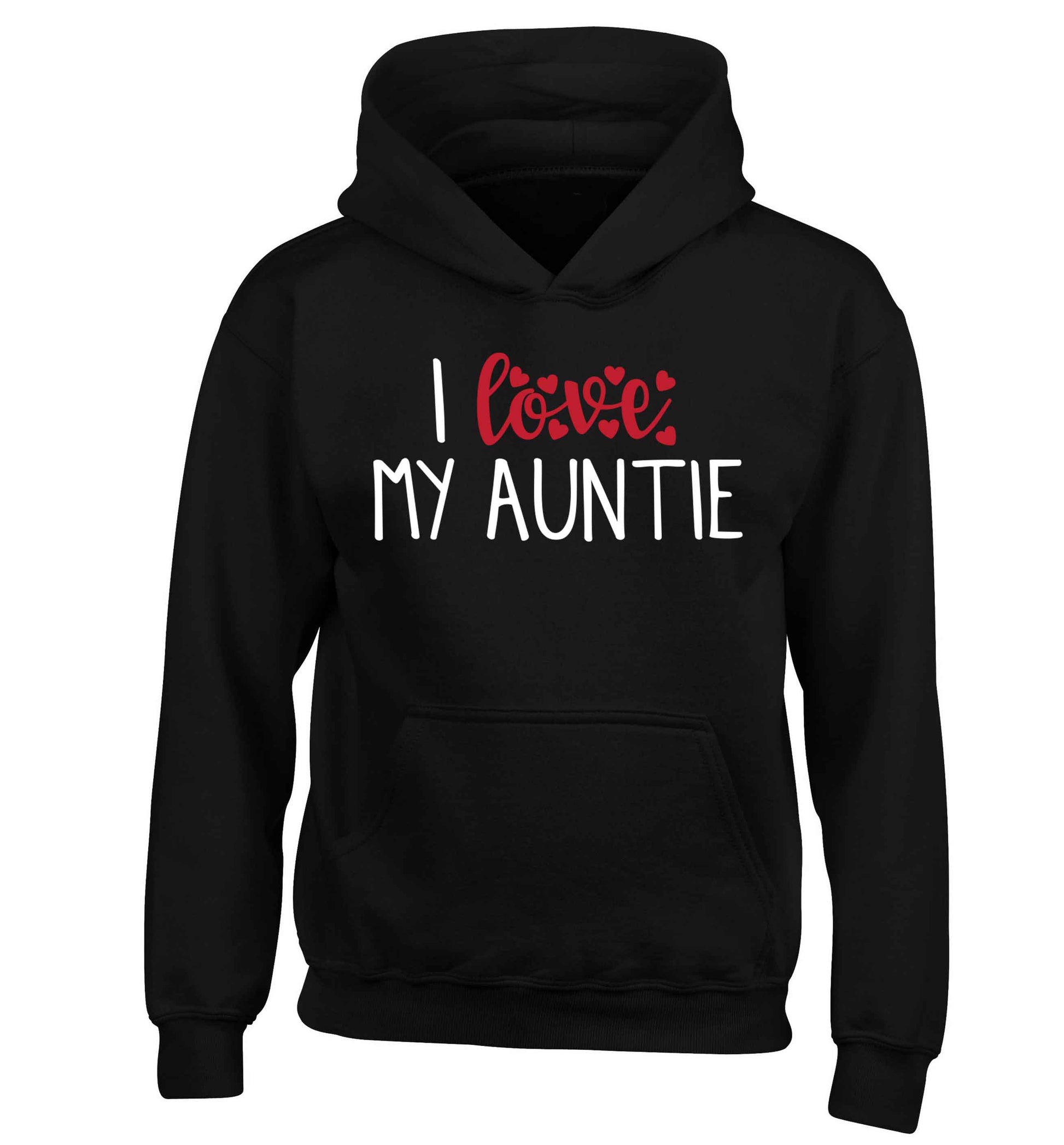 I love my auntie children's black hoodie 12-13 Years