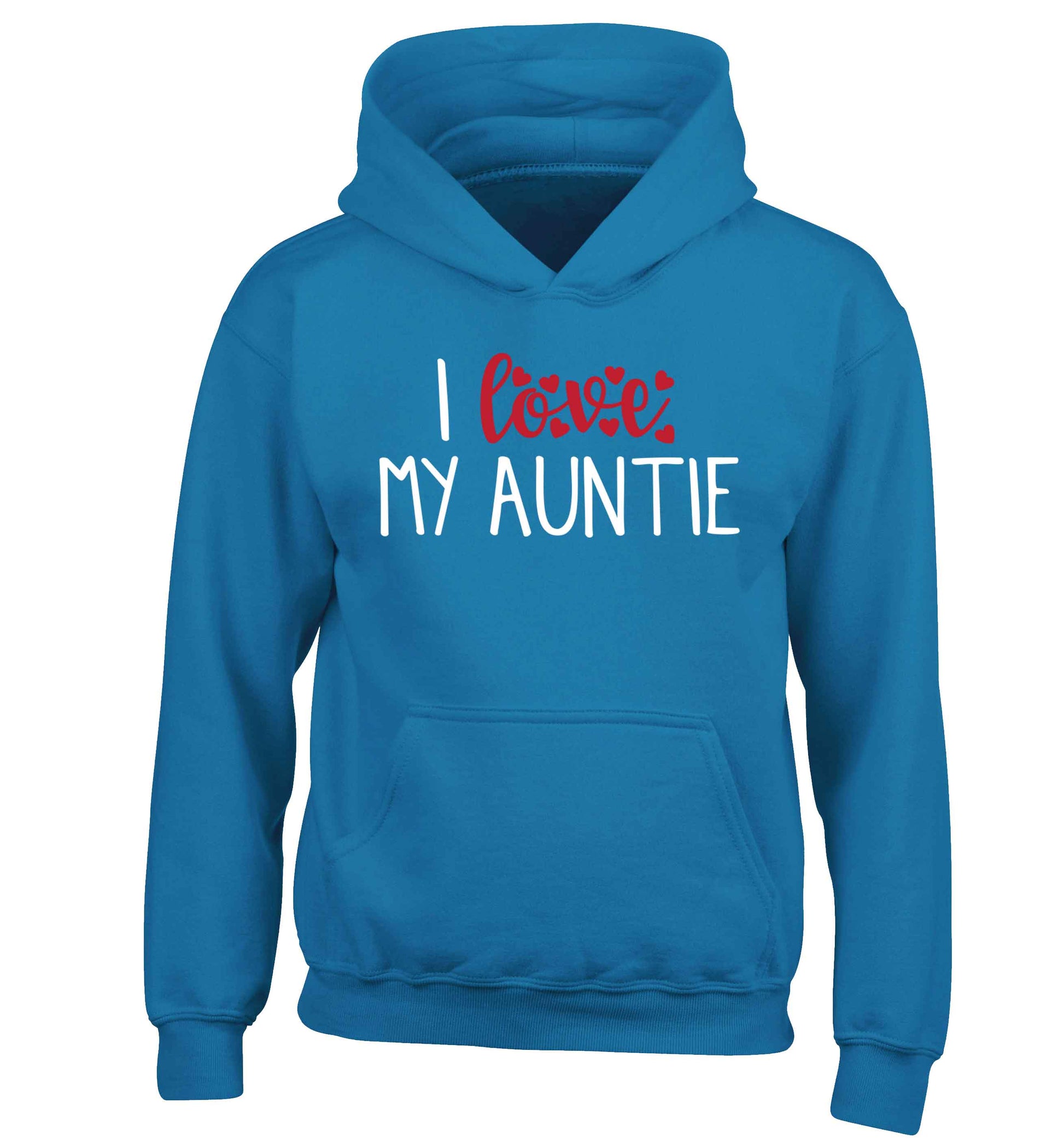 I love my auntie children's blue hoodie 12-13 Years