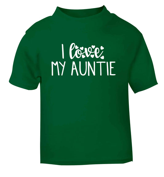 I love my auntie green Baby Toddler Tshirt 2 Years