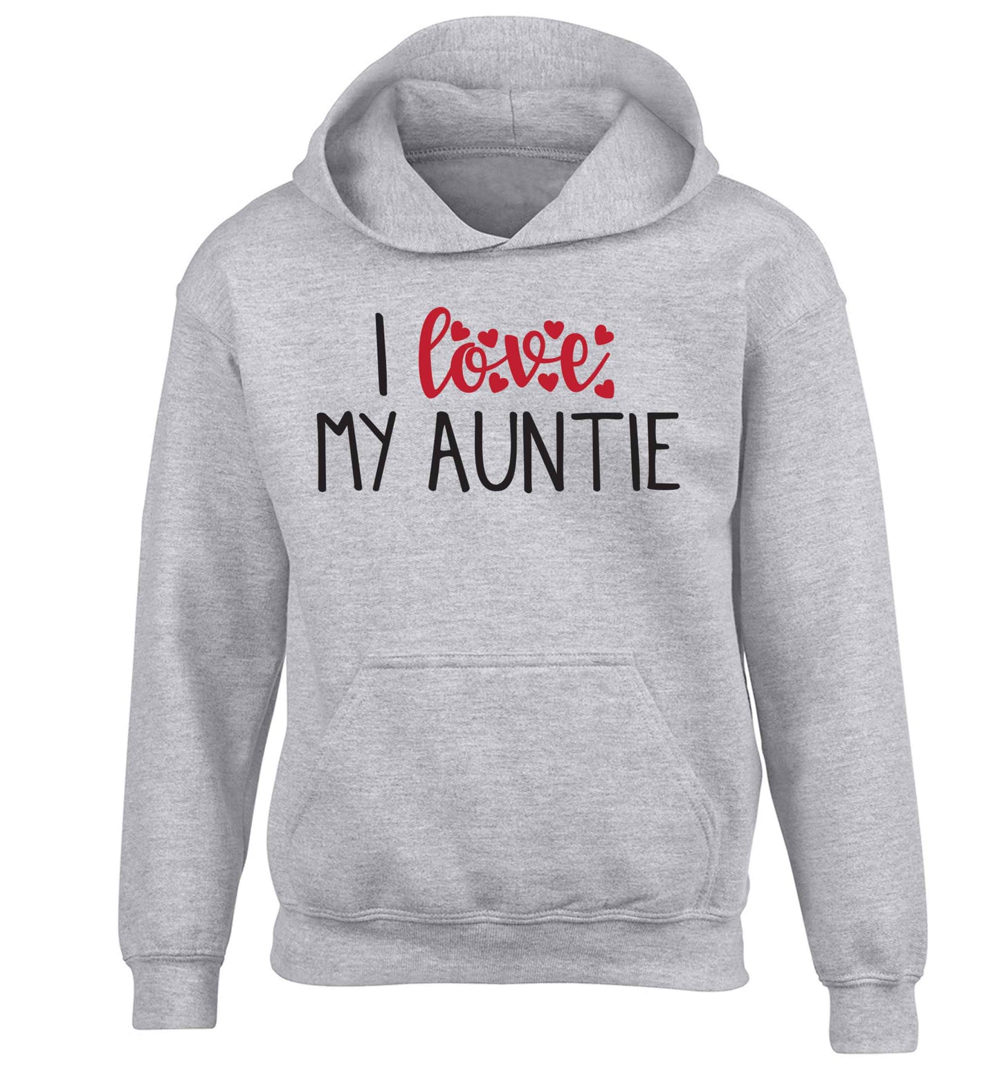 I love my auntie children's grey hoodie 12-13 Years