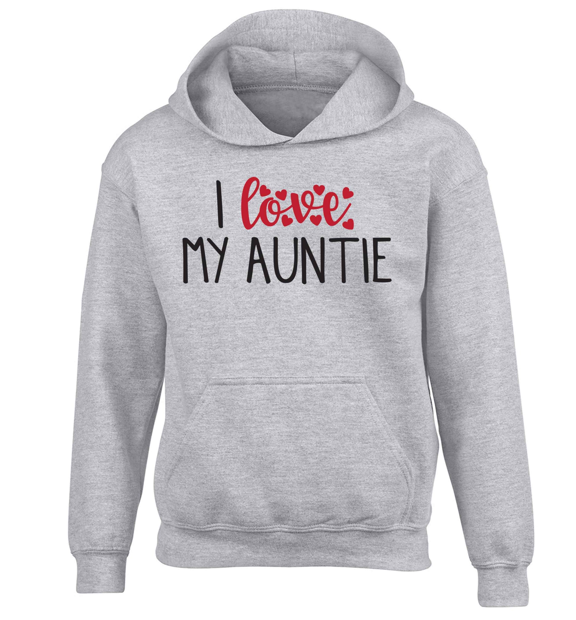 I love my auntie children's grey hoodie 12-13 Years