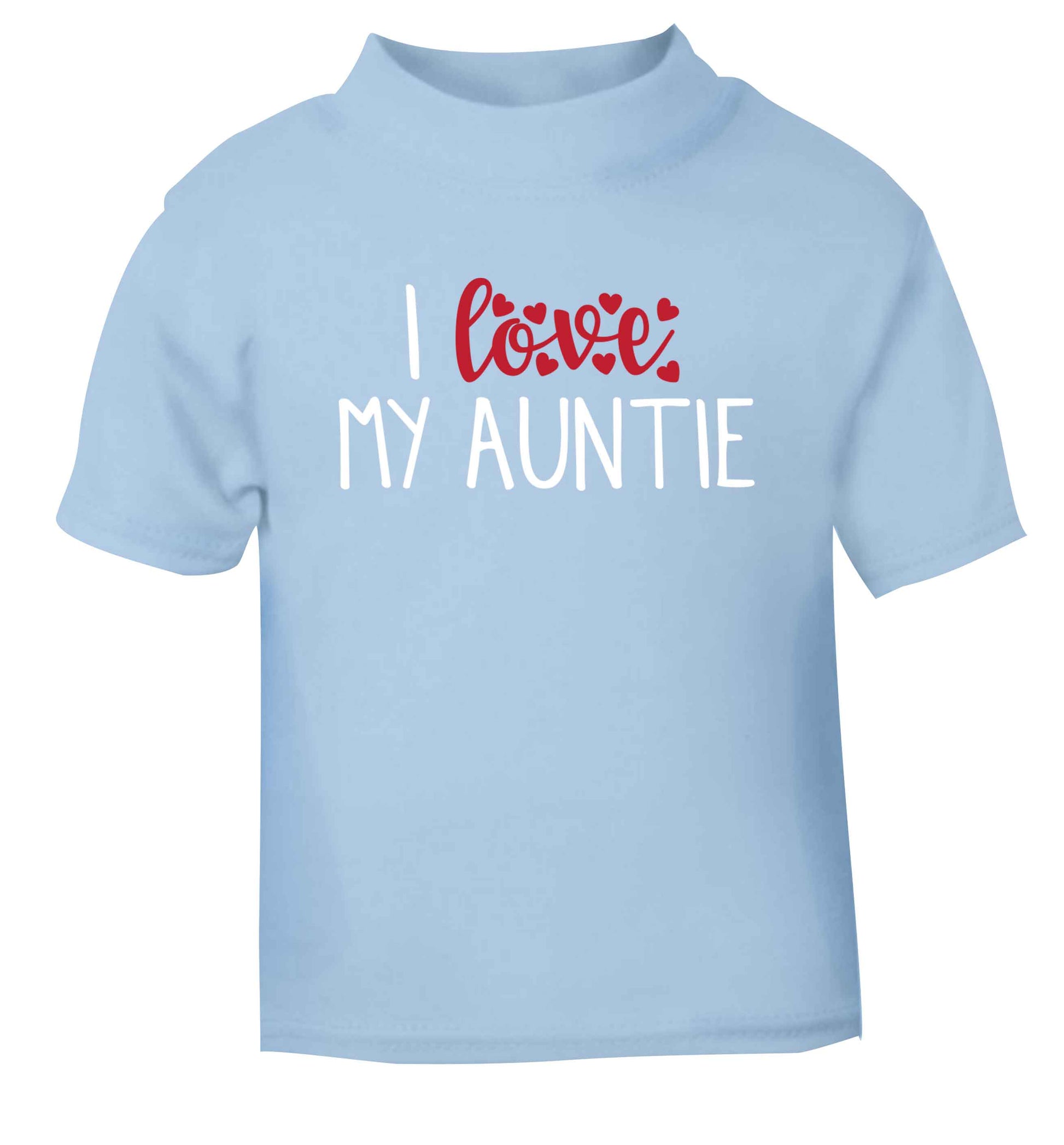 I love my auntie light blue Baby Toddler Tshirt 2 Years