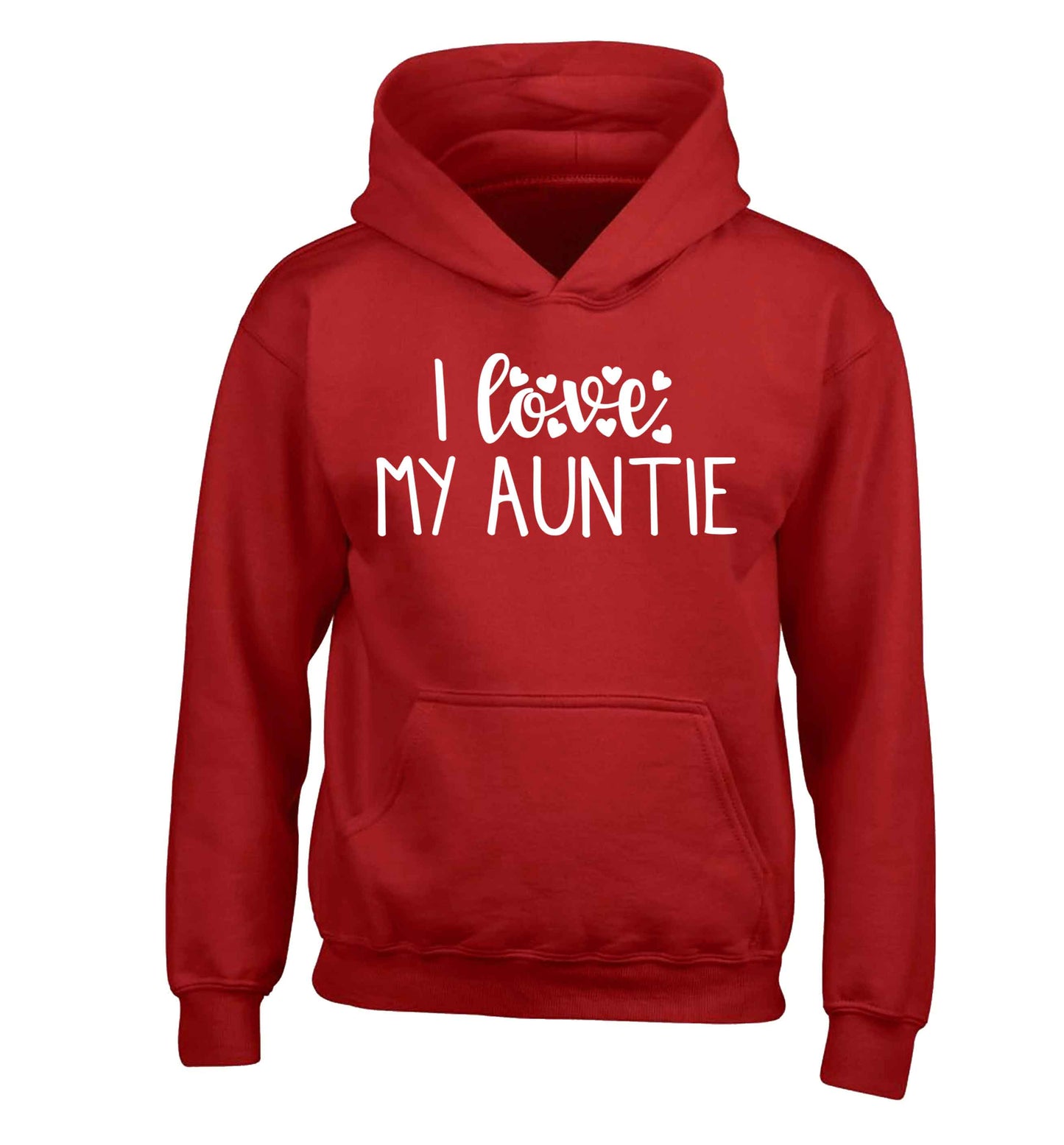 I love my auntie children's red hoodie 12-13 Years
