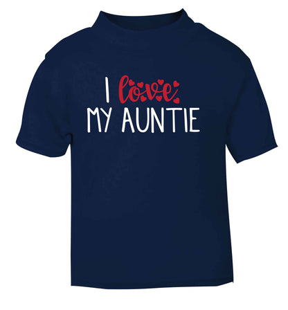 I love my auntie navy Baby Toddler Tshirt 2 Years