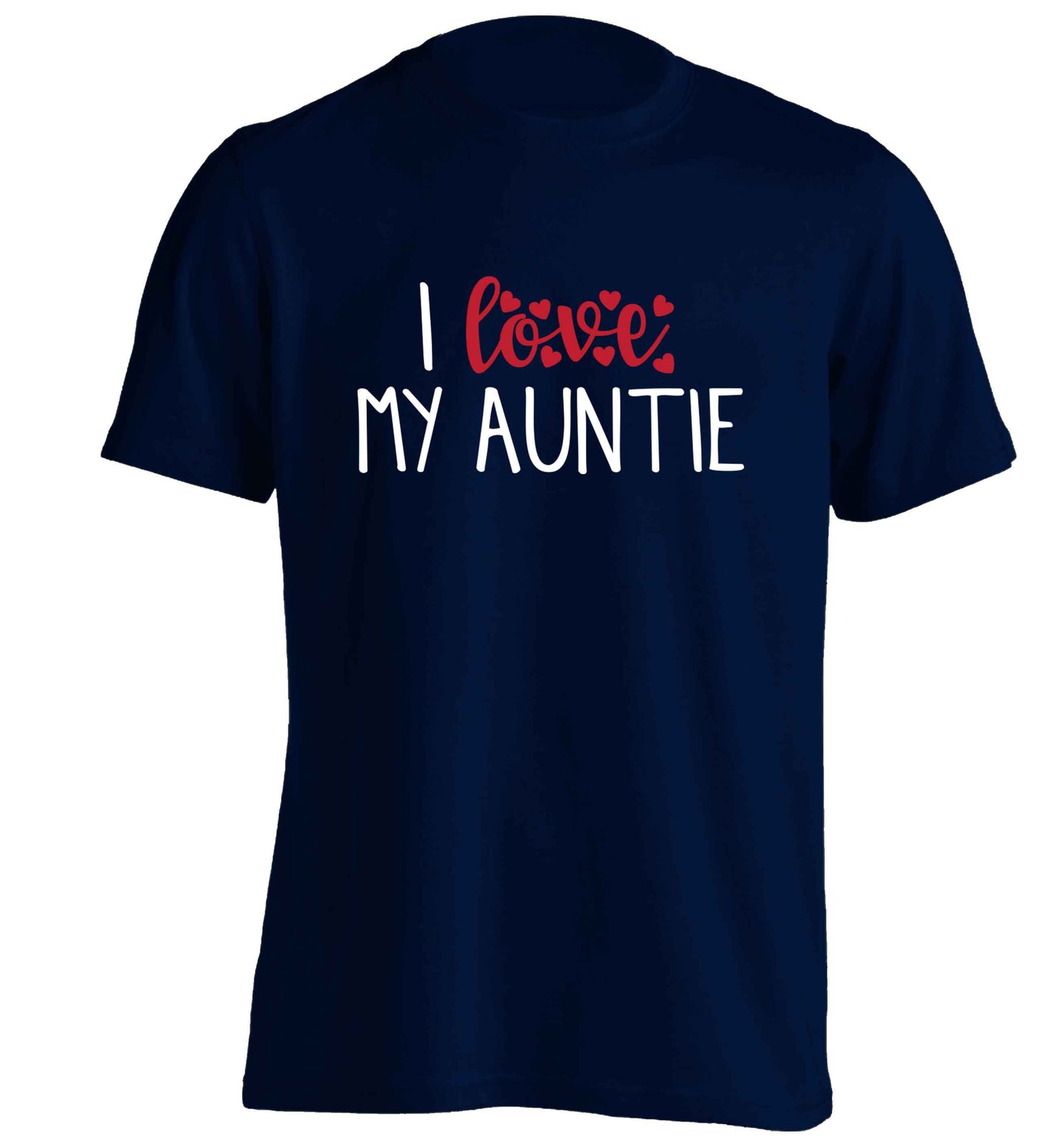 I love my auntie adults unisex navy Tshirt 2XL