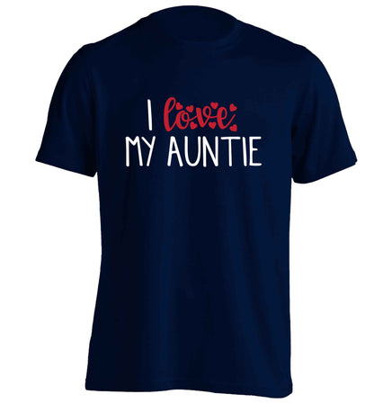I love my auntie adults unisex navy Tshirt 2XL