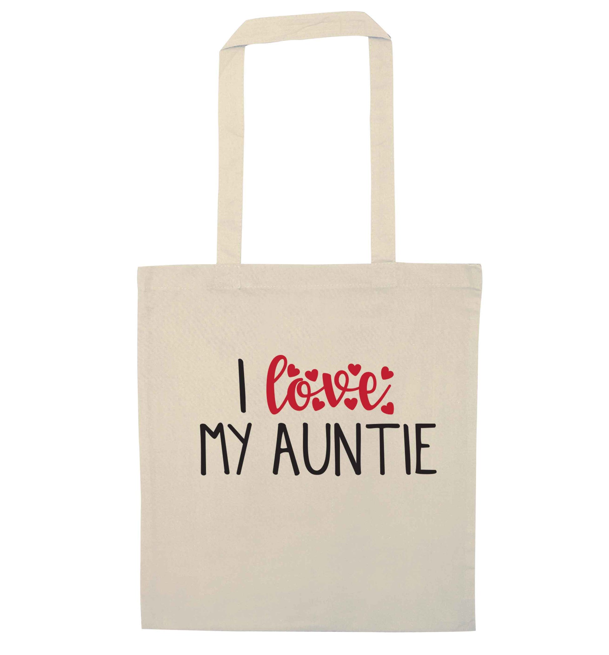 I love my auntie natural tote bag