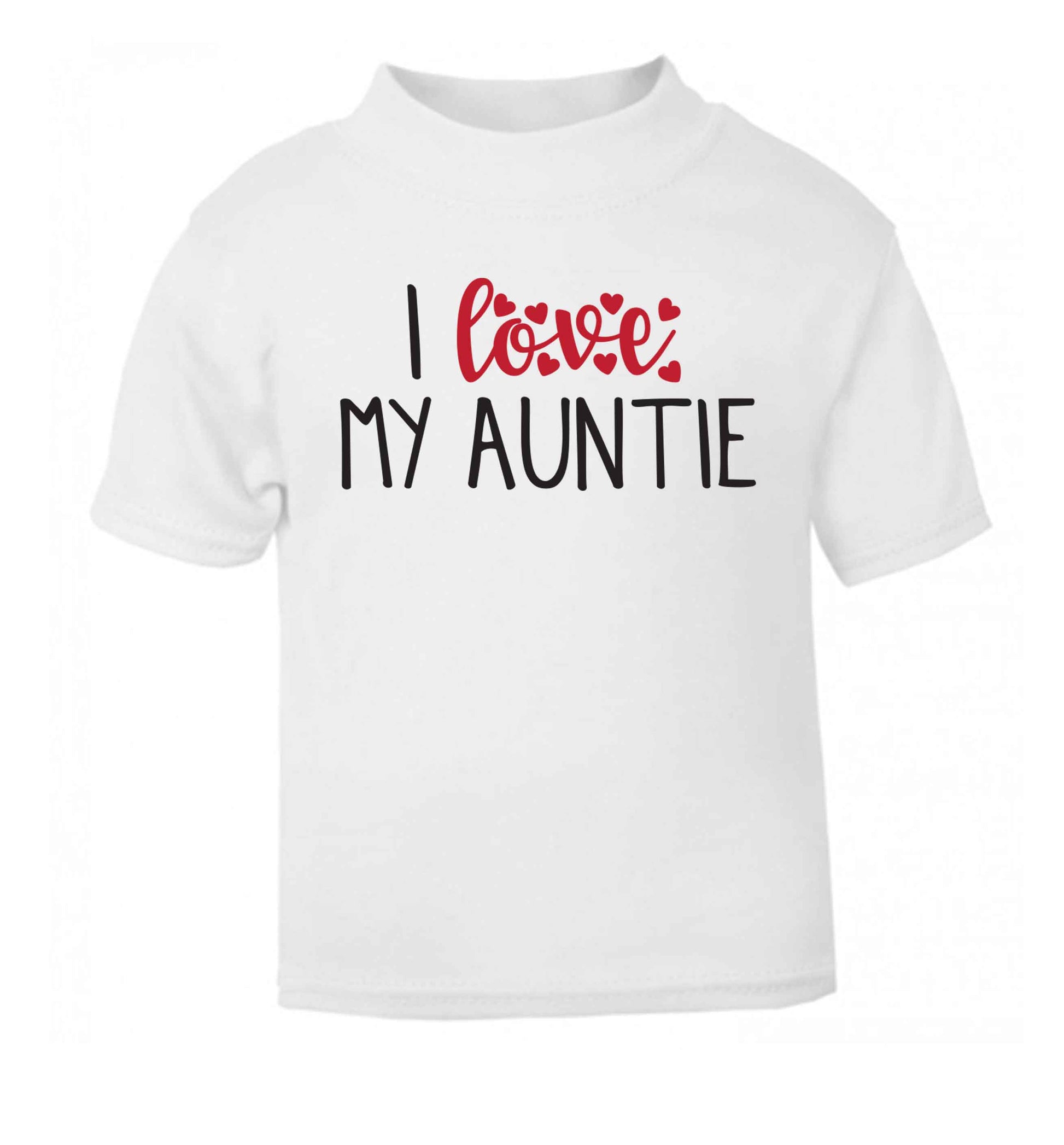I love my auntie white Baby Toddler Tshirt 2 Years