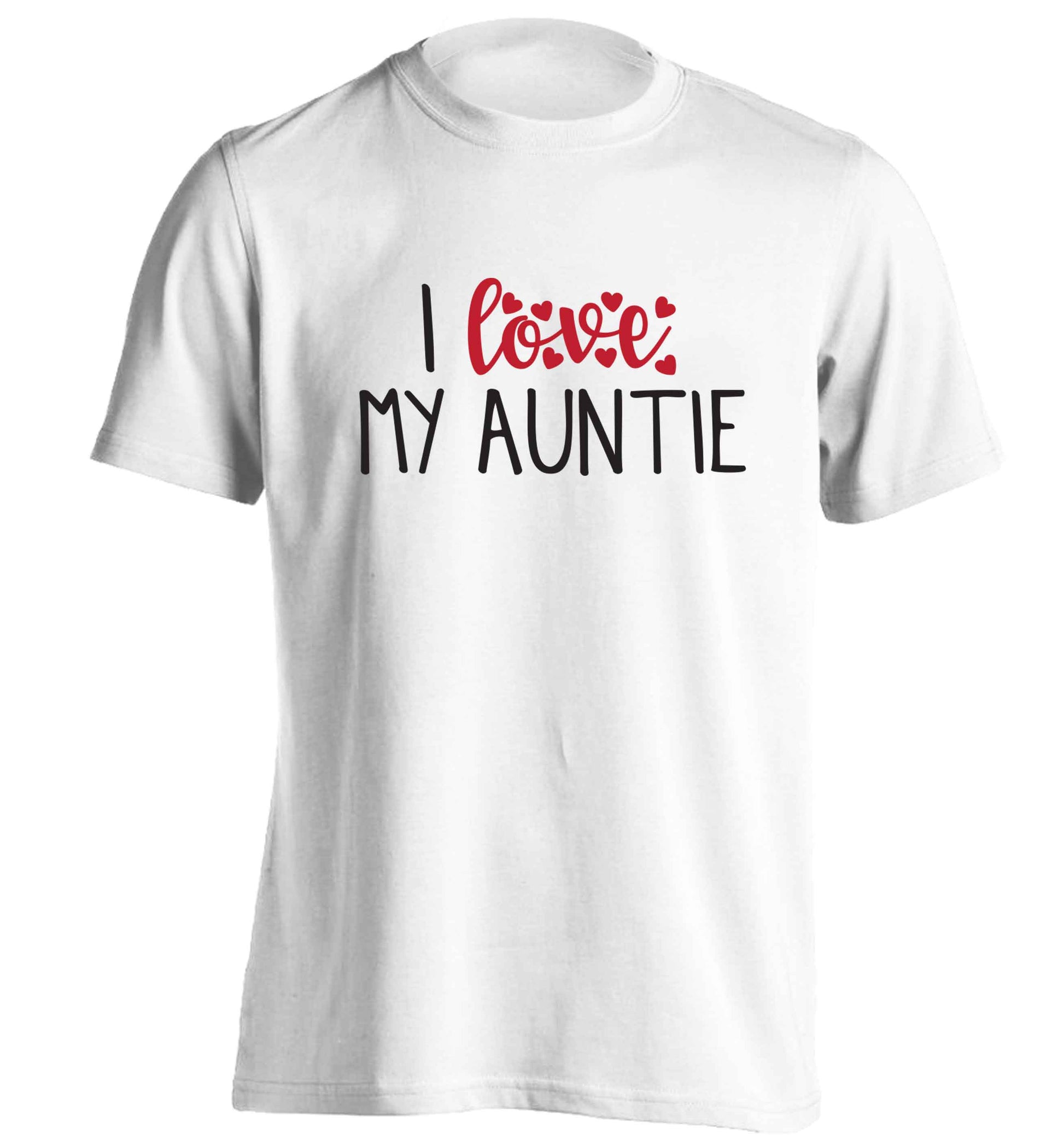 I love my auntie adults unisex white Tshirt 2XL