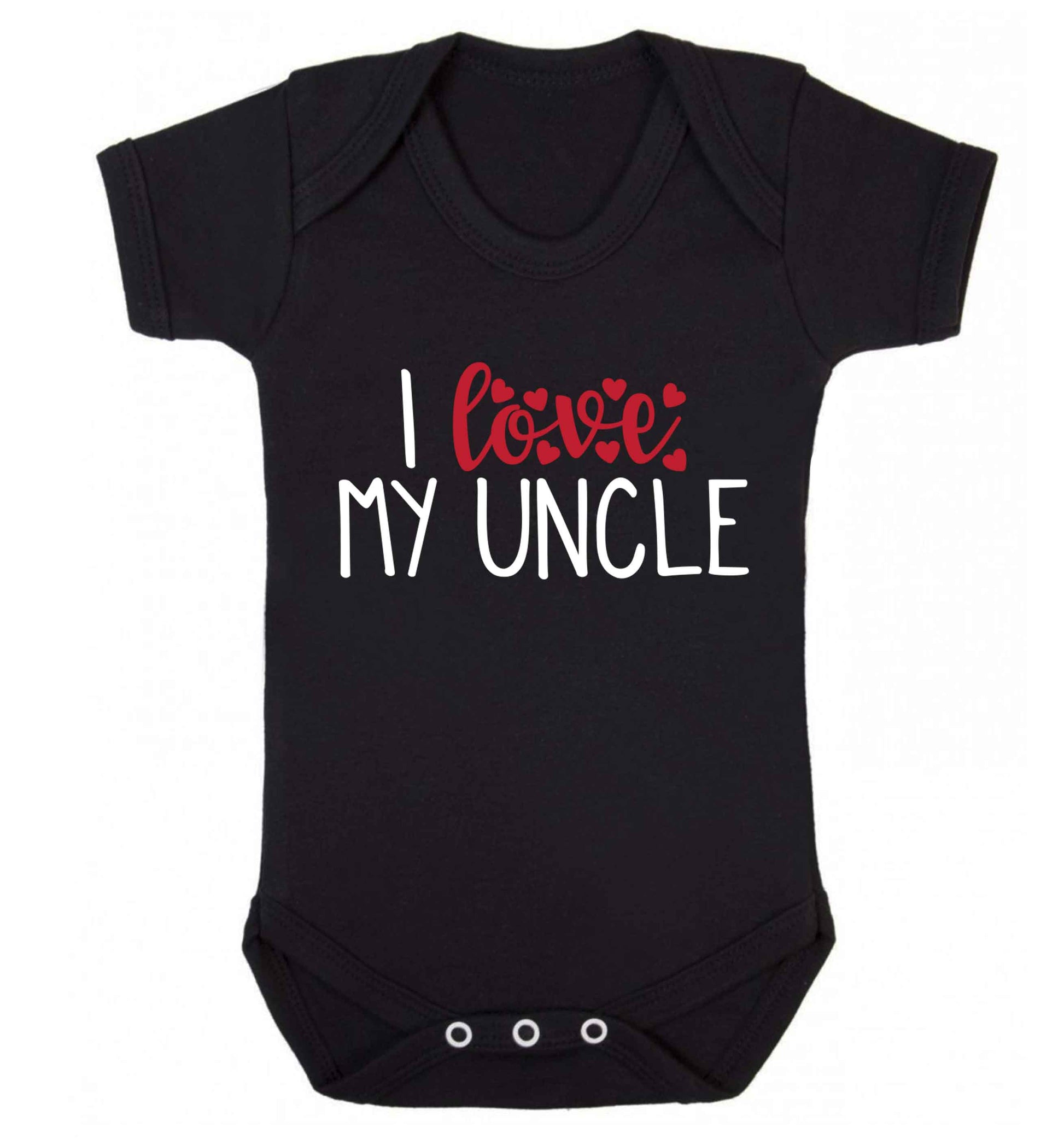 I love my uncle Baby Vest black 18-24 months