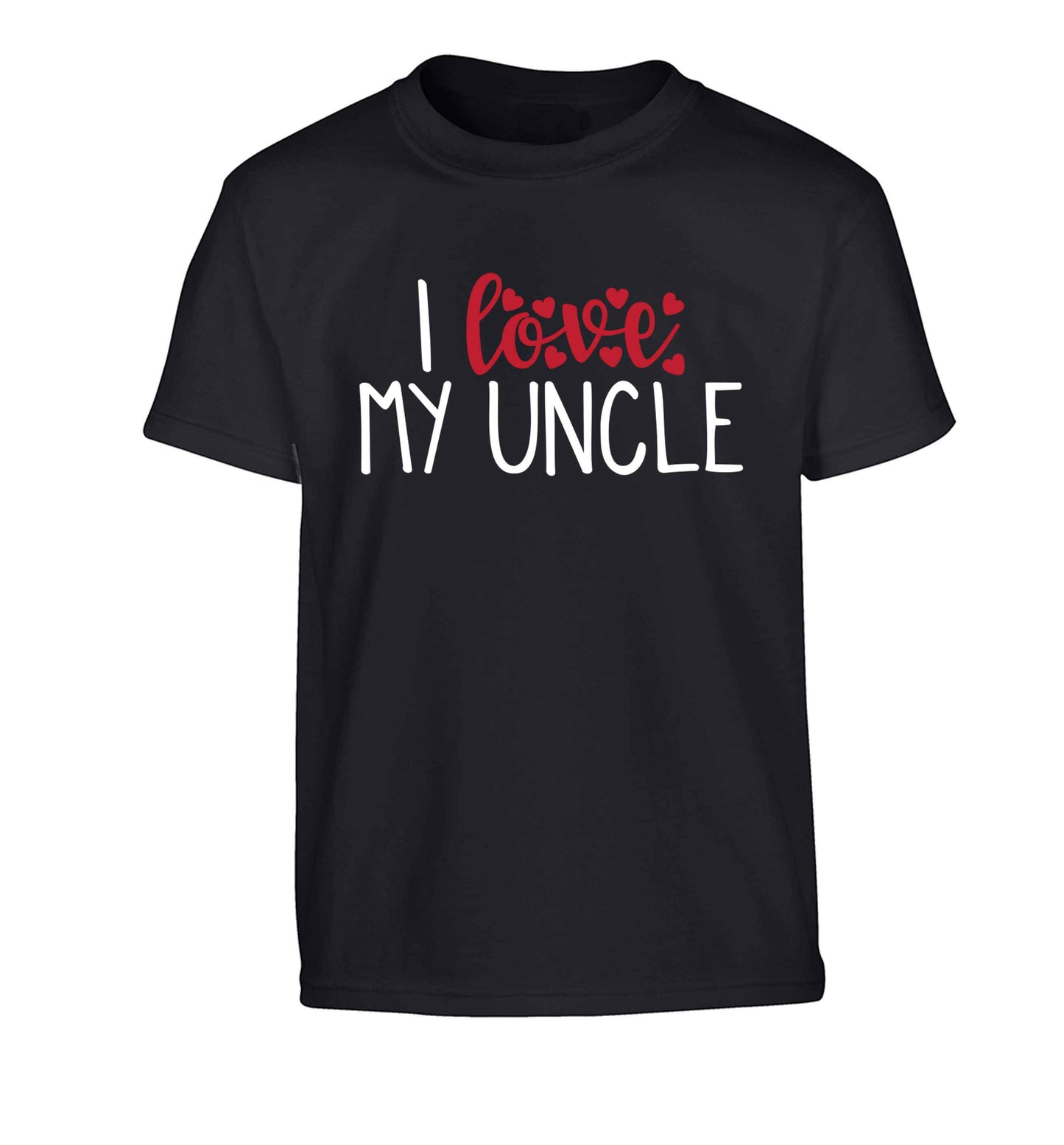 I love my uncle Children's black Tshirt 12-13 Years