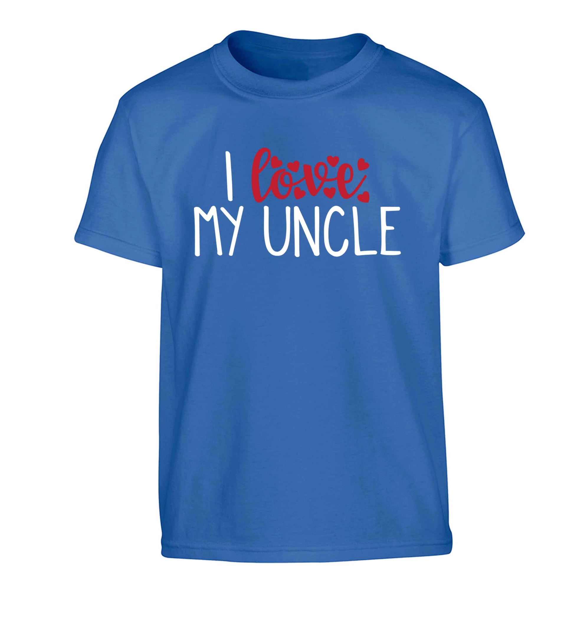 I love my uncle Children's blue Tshirt 12-13 Years