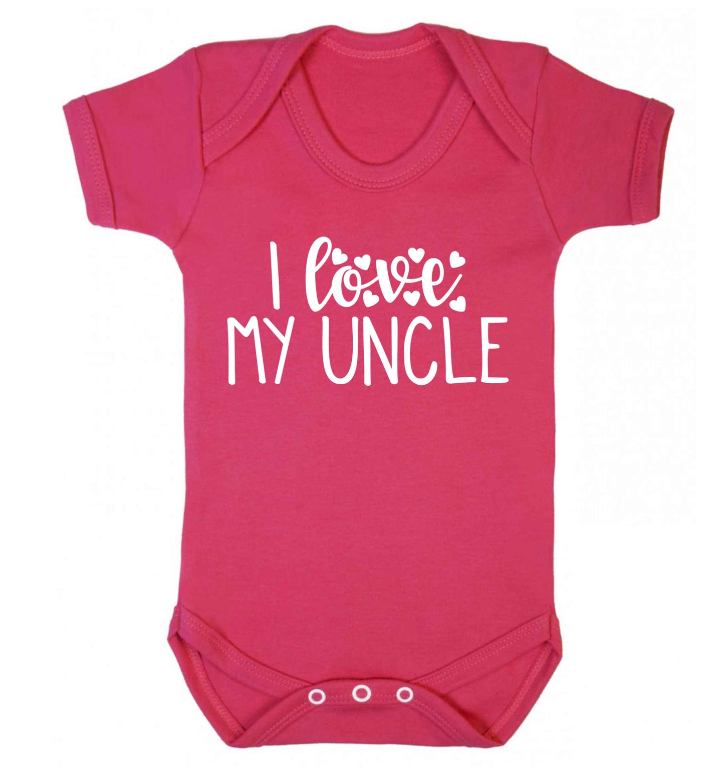 I love my uncle Baby Vest dark pink 18-24 months