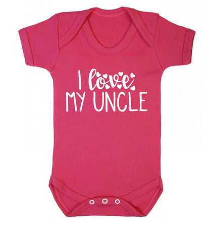 I love my uncle Baby Vest dark pink 18-24 months