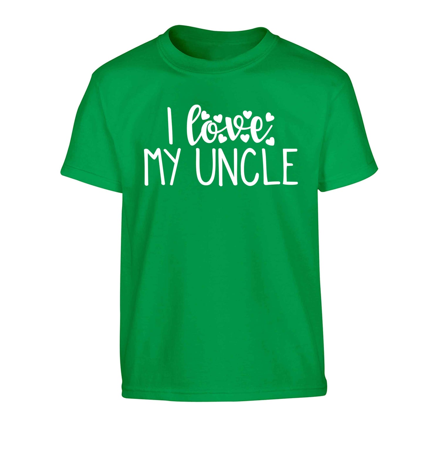 I love my uncle Children's green Tshirt 12-13 Years