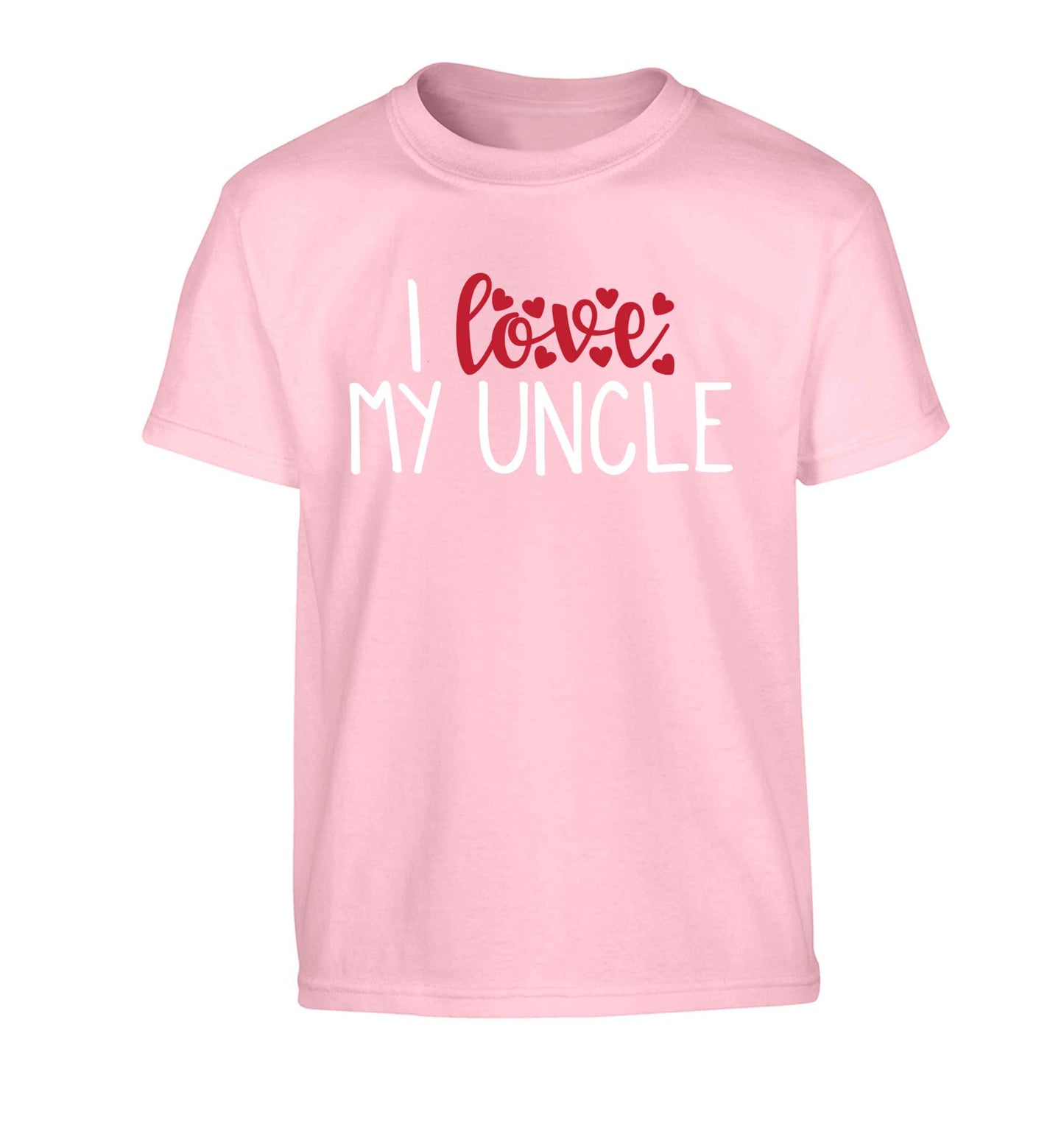 I love my uncle Children's light pink Tshirt 12-13 Years