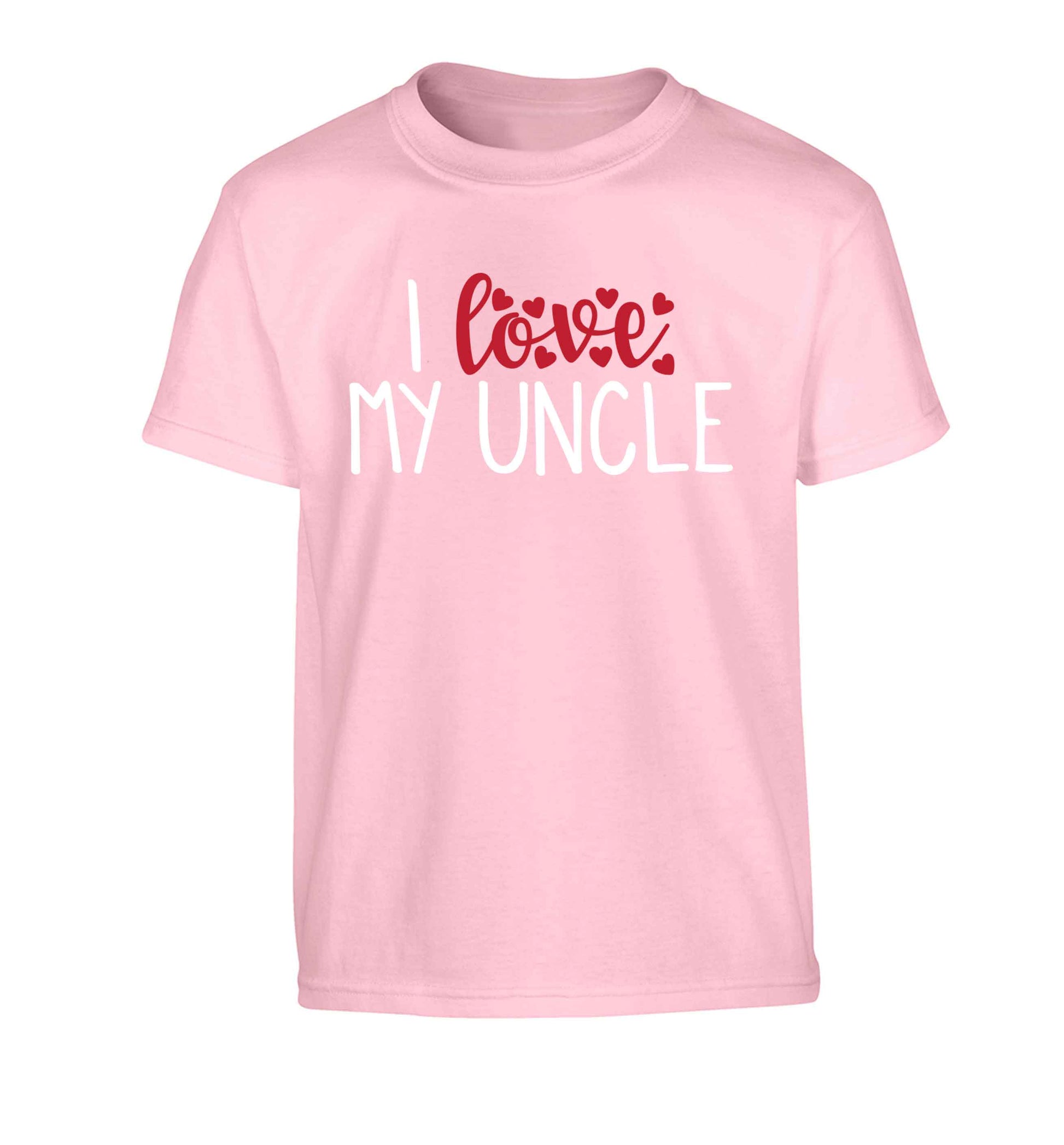 I love my uncle Children's light pink Tshirt 12-13 Years