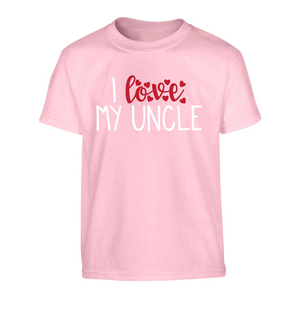 I love my uncle Children's light pink Tshirt 12-13 Years