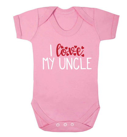 I love my uncle Baby Vest pale pink 18-24 months