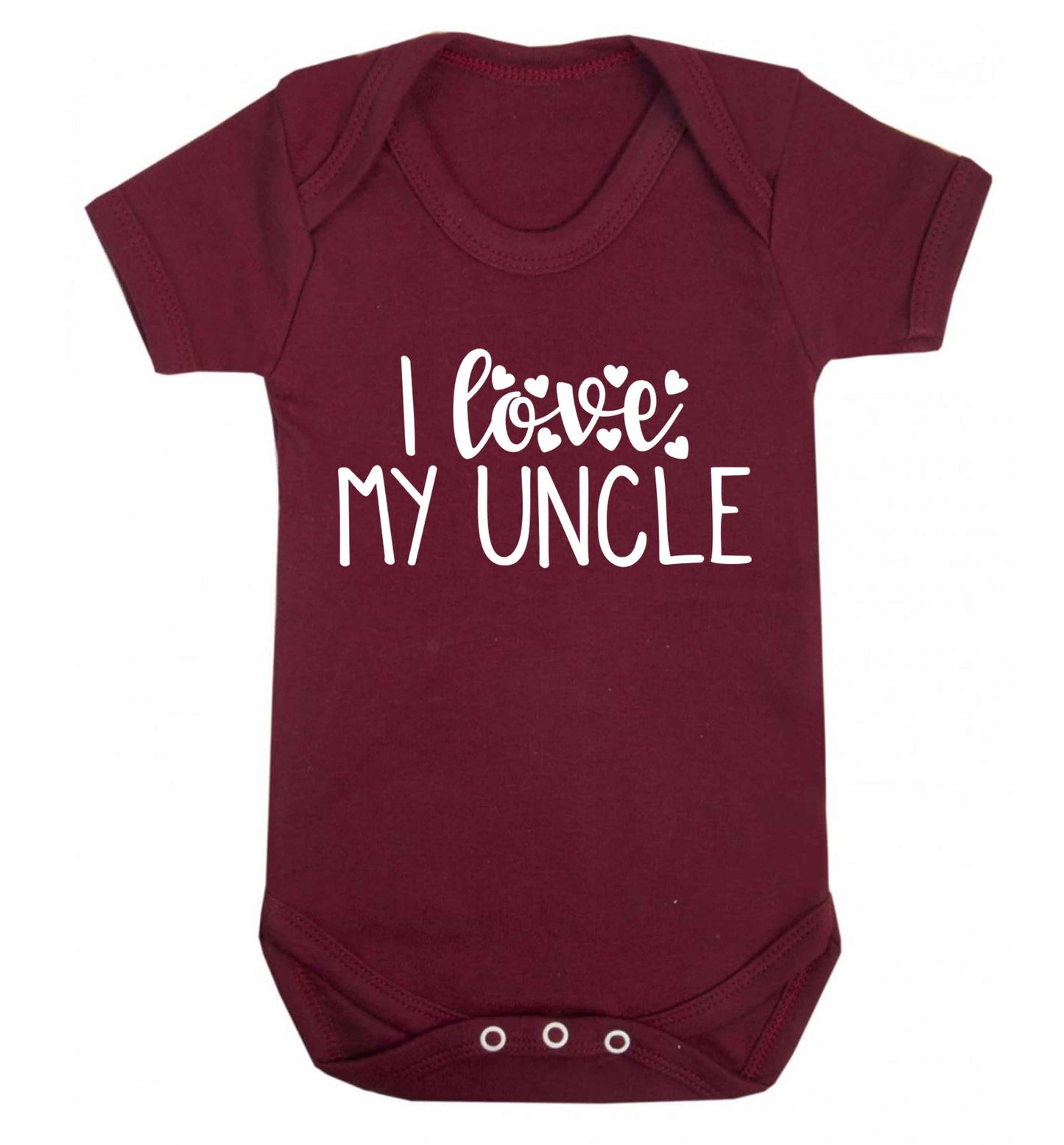 I love my uncle Baby Vest maroon 18-24 months
