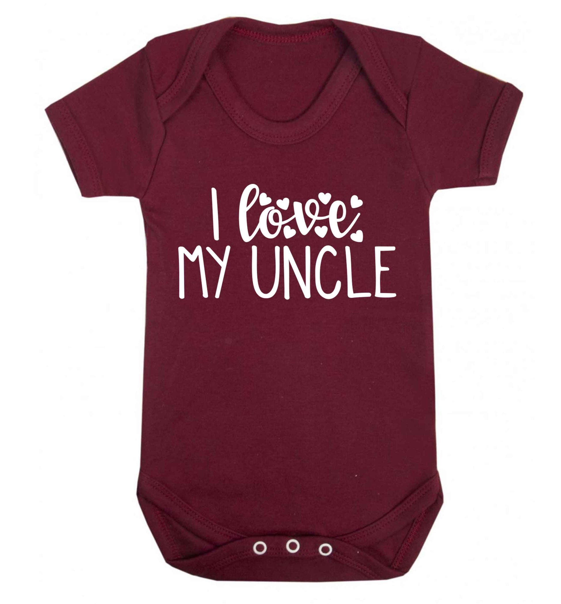 I love my uncle Baby Vest maroon 18-24 months
