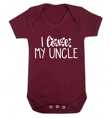 I love my uncle Baby Vest maroon 18-24 months