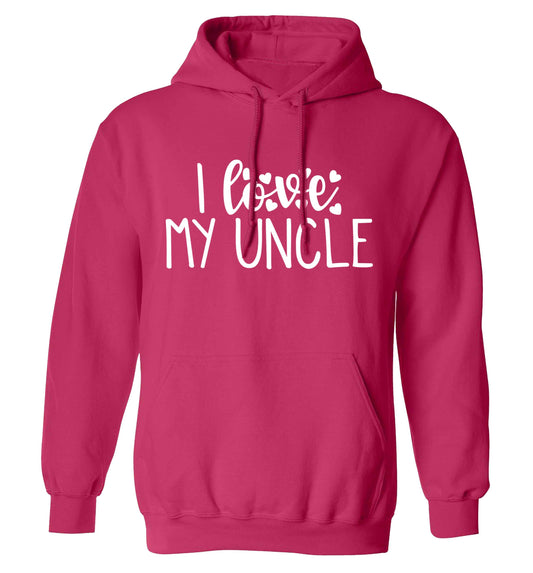 I love my uncle adults unisex pink hoodie 2XL