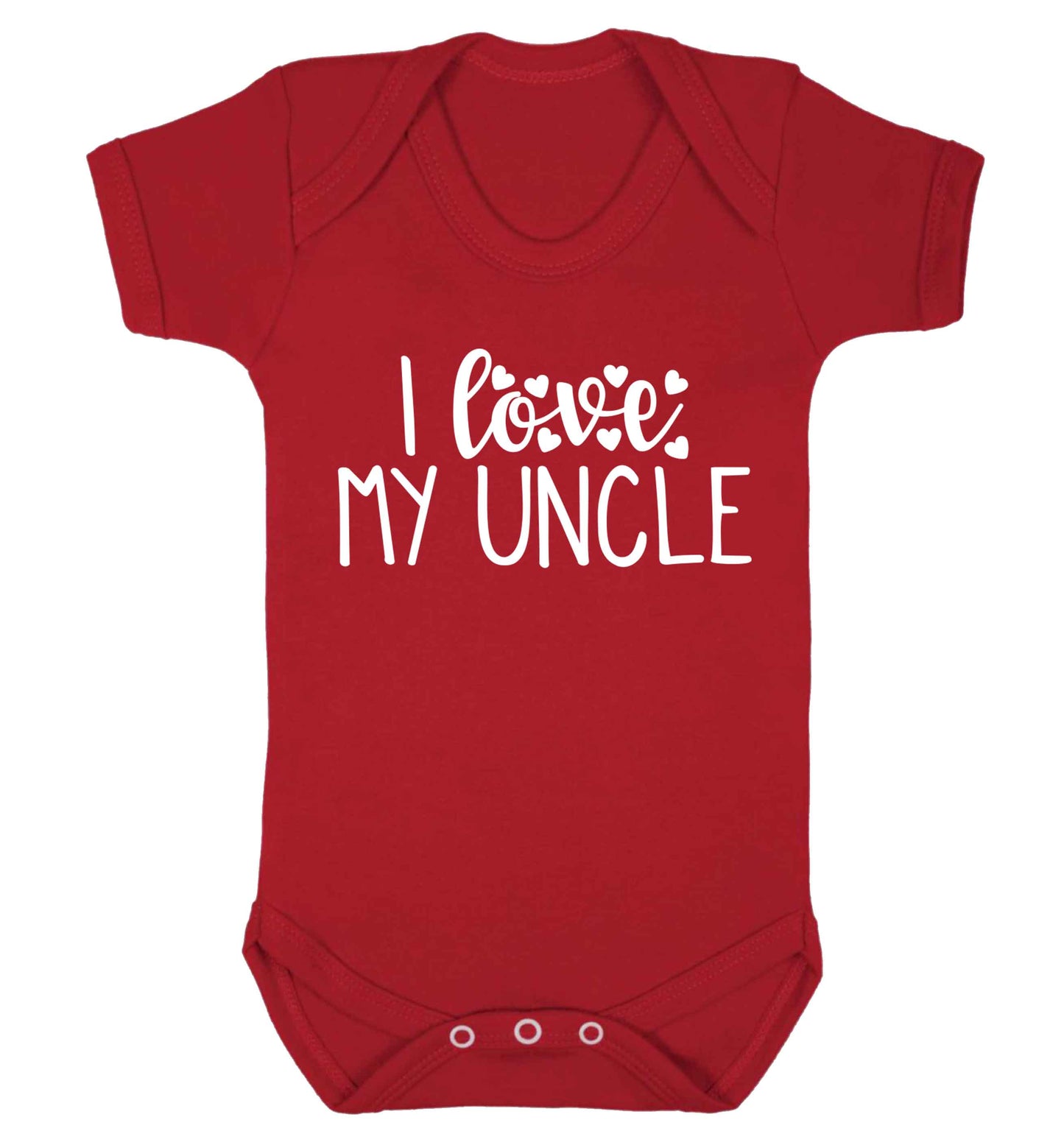 I love my uncle Baby Vest red 18-24 months