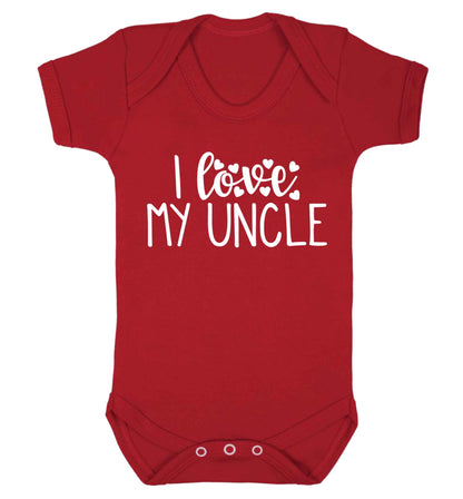 I love my uncle Baby Vest red 18-24 months