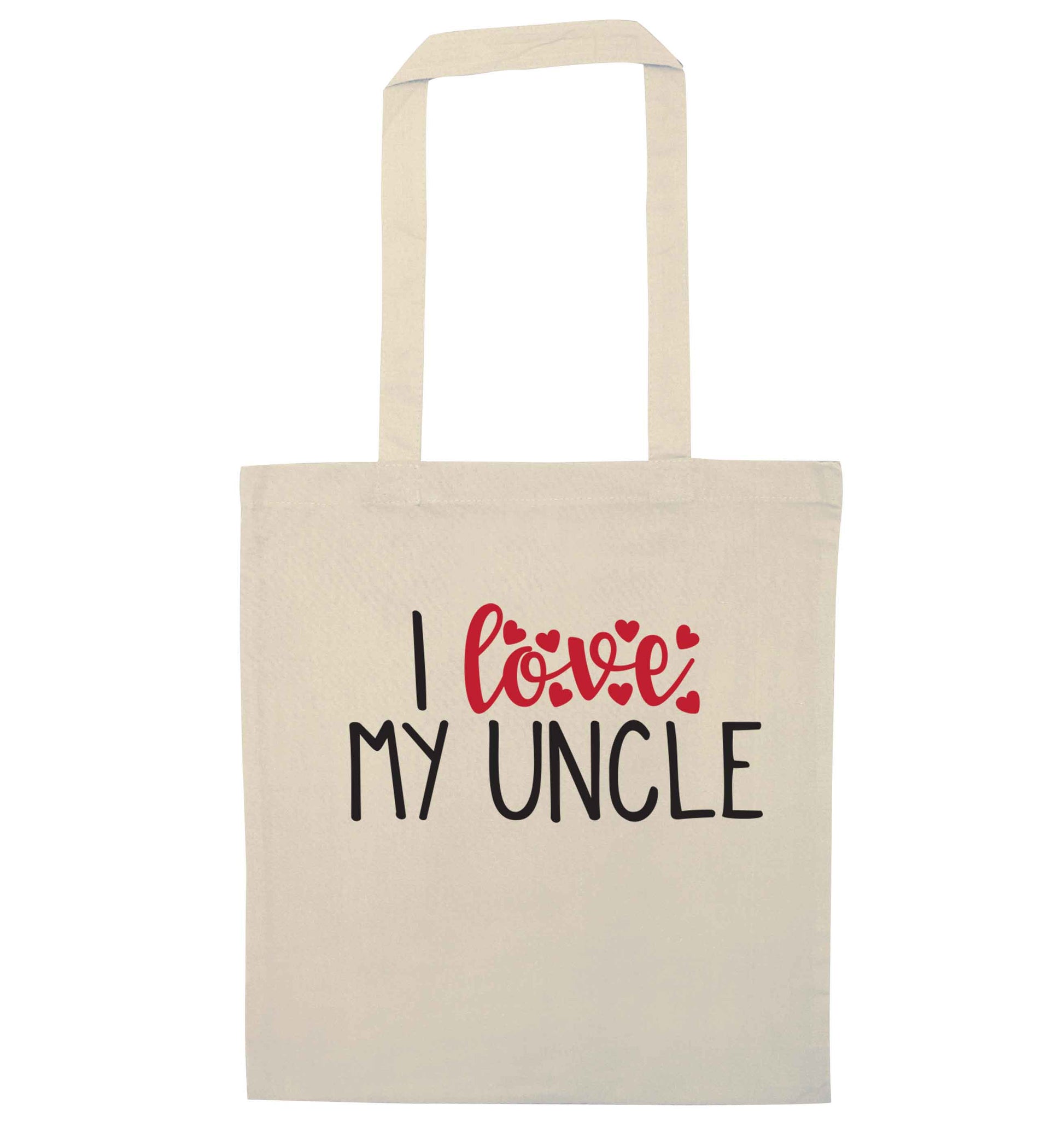 I love my uncle natural tote bag