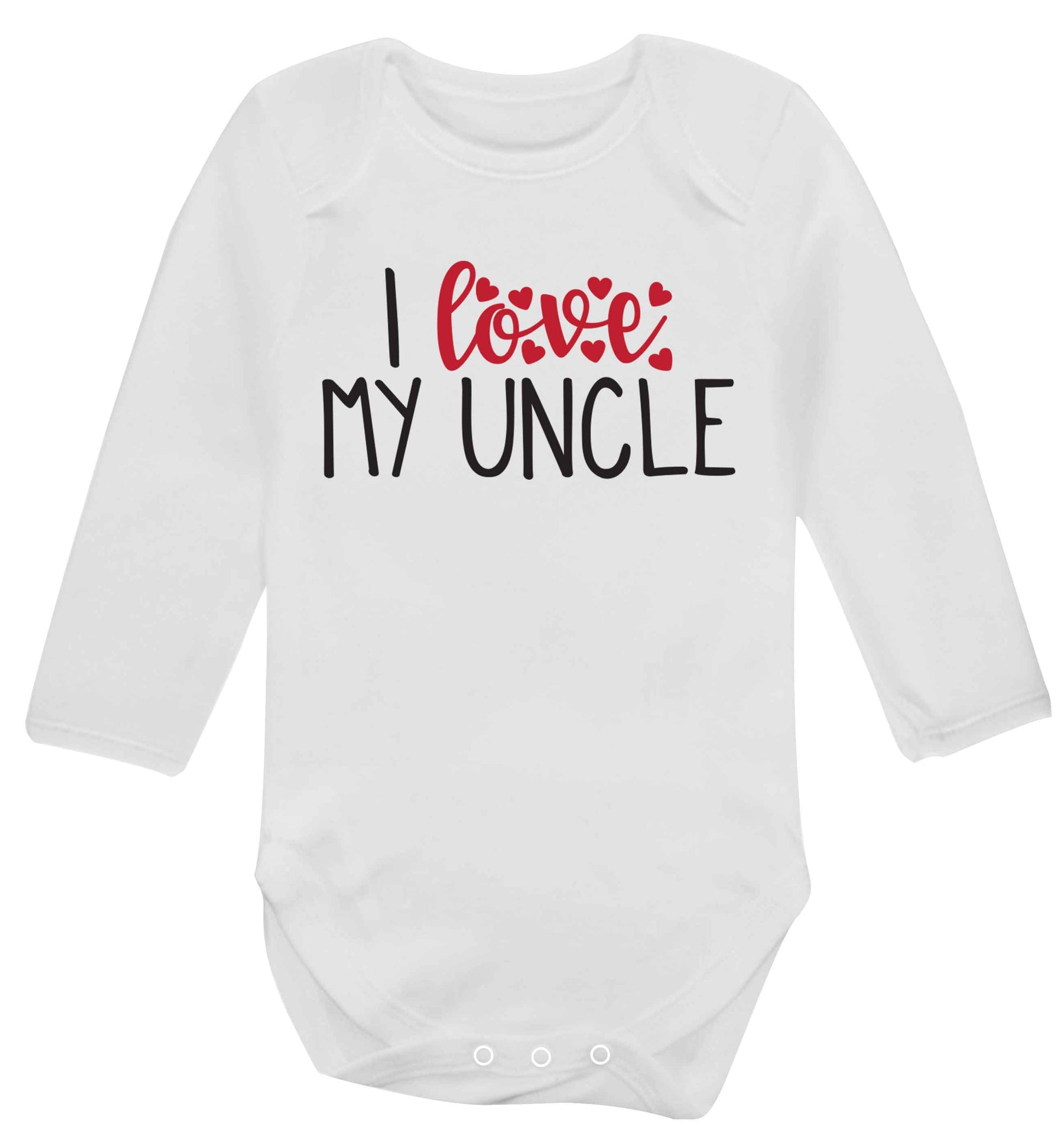 I love my uncle Baby Vest long sleeved white 6-12 months