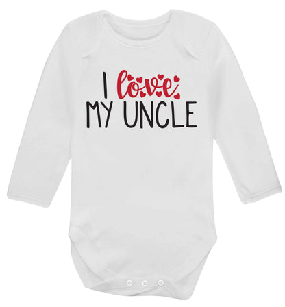 I love my uncle Baby Vest long sleeved white 6-12 months
